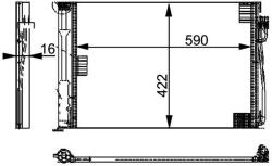 MAHLE Condensator, climatizare MAHLE AC 344 000P (AC 344 000P)