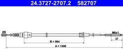 ATE Cablu, frana de parcare ATE 24.3727-2707.2 (24.3727-2707.2) - fixbox