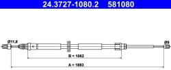 ATE Cablu, frana de parcare ATE 24.3727-1080.2 (24.3727-1080.2) - fixbox