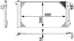 MAHLE Condensator, climatizare MAHLE AC 672 000P (AC 672 000P)