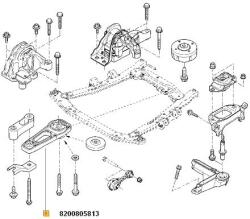 Original Renault Suport motor ORIGINAL RENAULT 82 00 805 813 (82 00 805 813)