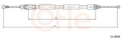 COFLE Cablu, frana de parcare COFLE 11.6808 (11.6808) - fixbox