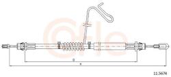 COFLE Cablu, frana de parcare COFLE 11.5674 (11.5674) - fixbox