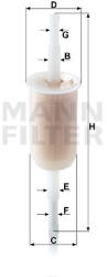 MANN-FILTER Filtru combustibil MANN-FILTER WK 32 (10) (WK32(10))