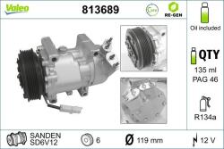VALEO Compresor, climatizare VALEO 813689 (813689)