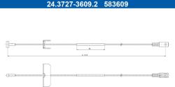 ATE Cablu, frana de parcare ATE 24.3727-3609.2 (24.3727-3609.2) - fixbox