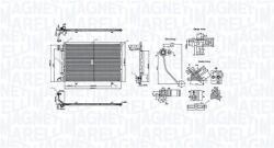 Magneti Marelli Condensator, climatizare MAGNETI MARELLI 350203106400 (350203106400) - fixbox