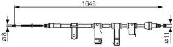 Bosch Cablu, frana de parcare BOSCH 1 987 482 350 (1 987 482 350) - fixbox