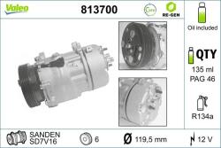 VALEO Compresor, climatizare VALEO 813700 (813700)