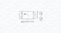 Magneti Marelli Condensator, climatizare MAGNETI MARELLI 350203103400 (350203103400)