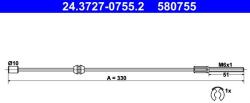 ATE Cablu, frana de parcare ATE 24.3727-0755.2 (24.3727-0755.2) - fixbox