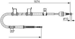 Bosch Cablu, frana de parcare BOSCH 1 987 482 714 (1 987 482 714) - fixbox