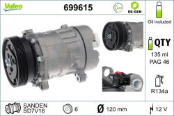 VALEO Compresor, climatizare VALEO 699615 (699615)