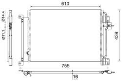 MAHLE Condensator, climatizare MAHLE AC 670 000S (AC 670 000S)