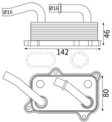 MAHLE Radiator ulei, ulei motor MAHLE CLC 24 000S (CLC 24 000S)