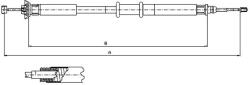 METZGER Cablu, frana de parcare METZGER 631.20 (631.20)