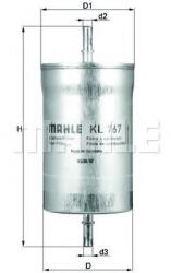 MAHLE ORIGINAL Filtru combustibil MAHLE ORIGINAL KL 767 (KL767)