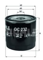 MAHLE ORIGINAL Filtru ulei MAHLE ORIGINAL OC 232 (OC232)