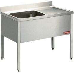 DIAMOND Masa inox DIAMOND L1410D-KD, chiuveta 1 rezervor, cu baza (L1410D-KD)