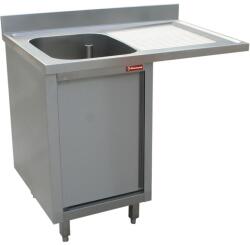 DIAMOND Masa inox DIAMOND L1411VD-AS, chiuveta 1rezervor, dulap cu o usa batanta si spatiu pentru masina de spalat vase Chiuveta
