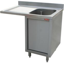 DIAMOND Masa inox DIAMOND L1411VS-AS, chiuveta 1rezervor, dulap cu o usa batanta si spatiu pentru masina de spalat vase (L1411VS-AS)