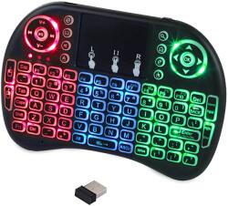 Verk Group Mini tastatură wireless iluminată cu LED în trei culori și touchpad (06169)
