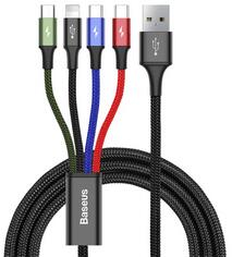 Baseus Rapid 4-in-1 USB kábel, 1.2m, fekete (CA1T4-B01) (CA1T4B01)