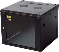 DataLink Rack 12U, montare perete, neasamblat, negru, usa sticla - DataLink RACK-12U-600x600N (RACK-12U-600x600N)