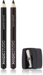Magic studio Eyeliner Pencil Brow & Sharpener szett szem és szemöldök számára 0.5 g
