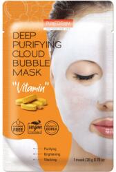 Purederm Masca faciala textila de curatare profunda Bubble Foam Vitamin 1buc (PD790) Masca de fata