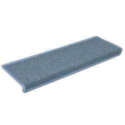 vidaXL 15 db lépcsőszőnyeg 65 x 21 x 4 cm tengerkék téglalap alakú széllel 326194 (326194)