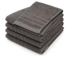 Heinner Heiner Home törölköző, plüss, 30x50 cm, 100% pamut, 500gr/nm sűrűség, magas nedvszívó képesség, puha és kellemes tapintás, Szürke, 4 db