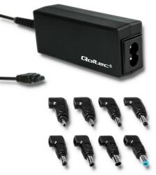 Qoltec Univerzális adapter 8 csatlakozóval és kábellel, Qoltec, 51527, Teljesítmény: 45W, bemeneti feszültség: 220 - 240 V, túlfeszültség elleni védelem, rövidzárlat elleni védelem, termikus, kábel hossza: ~