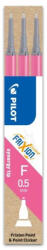 Pilot Rezerva roller Pilot Frixion Point/Clicker, 0.5 mm, roz, 3 bucati/set (PBLS-FRP5-P-S3)