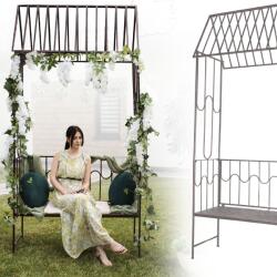  Antik bronz pergola padokkal 123 x 63 x 252 cm