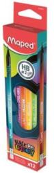Maped Maped: Black Peps Energy триъгълни графитни моливи с гума, HB - 12 бр