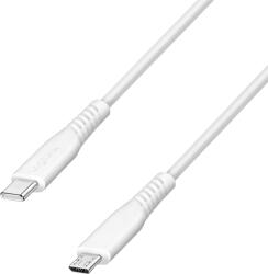 LogiLink Кабел Logilink USB 2.0 Type-C, C/M - micro USB/M, 480 Mbps, 12 W, бял, 0, 3 м