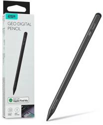 ESR Stylus Pen aktív toll rajzoláshoz, jegyzethez, 2018 után kiadott Apple iPad Air, iPad Mini (A17), iPad Pro, fekete (ES252154)