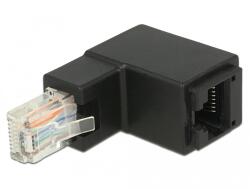 Delock Адаптер Delock: RJ45 мъжки към RJ45 женски (L-образна форма), Cat. 6 UTP (86424)