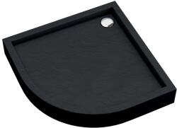 Schedpol Medium Black Stone cădiță de duș semirotundă 80x80 cm negru 3.4733/C/ST (34733CST)
