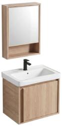 Rea Gama lavoar cu dulap și oglindă 50 cm maro REA-M0202 (REAM0202)