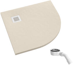 Schedpol Kalait Cashmere Stone cădiță de duș semirotundă 90x90 cm bej 3.3104/PK/ST-M2 (33104PKSTM2)