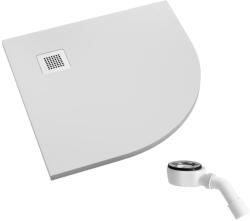 Schedpol Kalait Smooth White cădiță de duș semirotundă 90x90 cm alb 3.3104-M2 (33104M2)