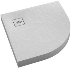 Schedline Nonlimits White Stone cădiță de duș semirotundă 90x90 cm alb 3ST. N1O-9090/B/ST-M1/B/ST (3STN1O9090BSTM1BST)