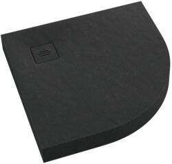 Schedline Nonlimits Black Stone cădiță de duș semirotundă 90x90 cm negru 3ST. N1O-9090/C/ST-M1/C/ST (3STN1O9090CSTM1CST)