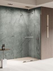 NEW TRENDY Smart Gunmetal Brushed perete cabină de duș walk-in 80 cm gunmetal periat/sticla transparentă EXK-7948 (EXK7948)
