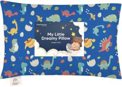 KeaBabies Pernă ergonomică KeaBabies Ergonomic Pillow - bumbac organic, 33 x 46 cm, dinozauri albaștri (KB-TDPL-DIW)