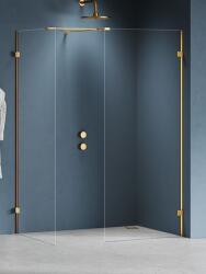 NEW TRENDY Eventa Gold Brushed Walk-In cabină de duș 140x90 cm auriu periat/sticlă transparentă EXK-8436 (EXK8436)