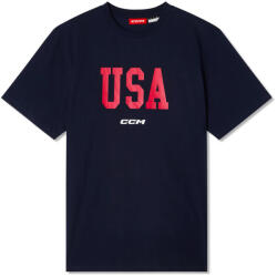 CCM Tricou pentru bărbați Flag Tee Team USA Navy XL