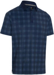 Callaway Tricou pentru bărbați Callaway Chev Plaid Print Peacoat XL